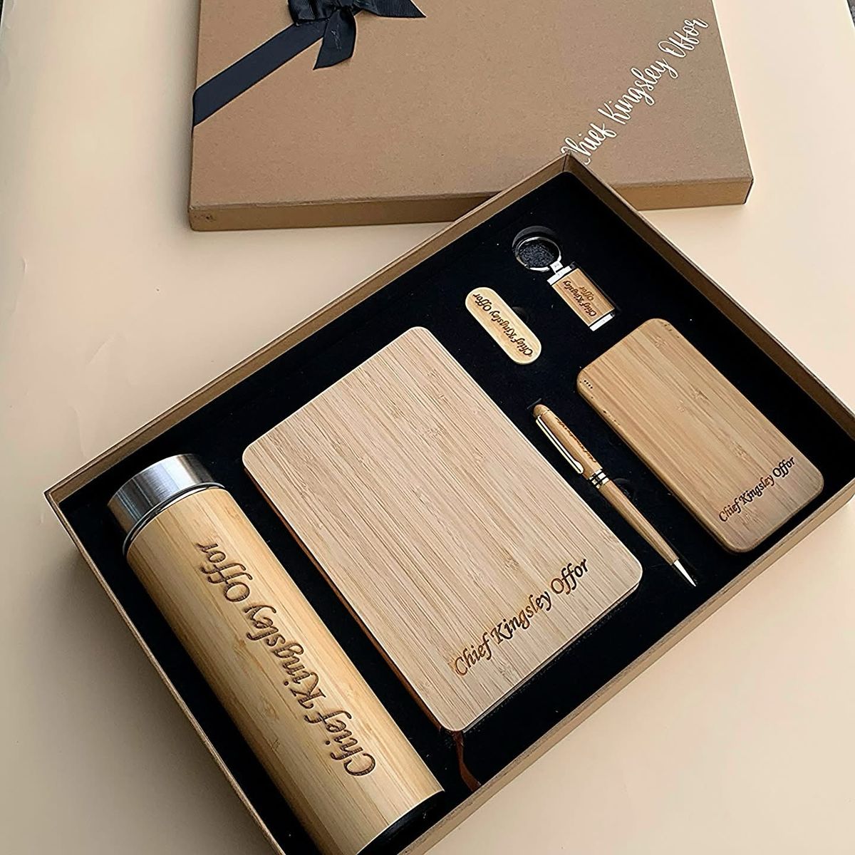 Bamboo corporate gift set